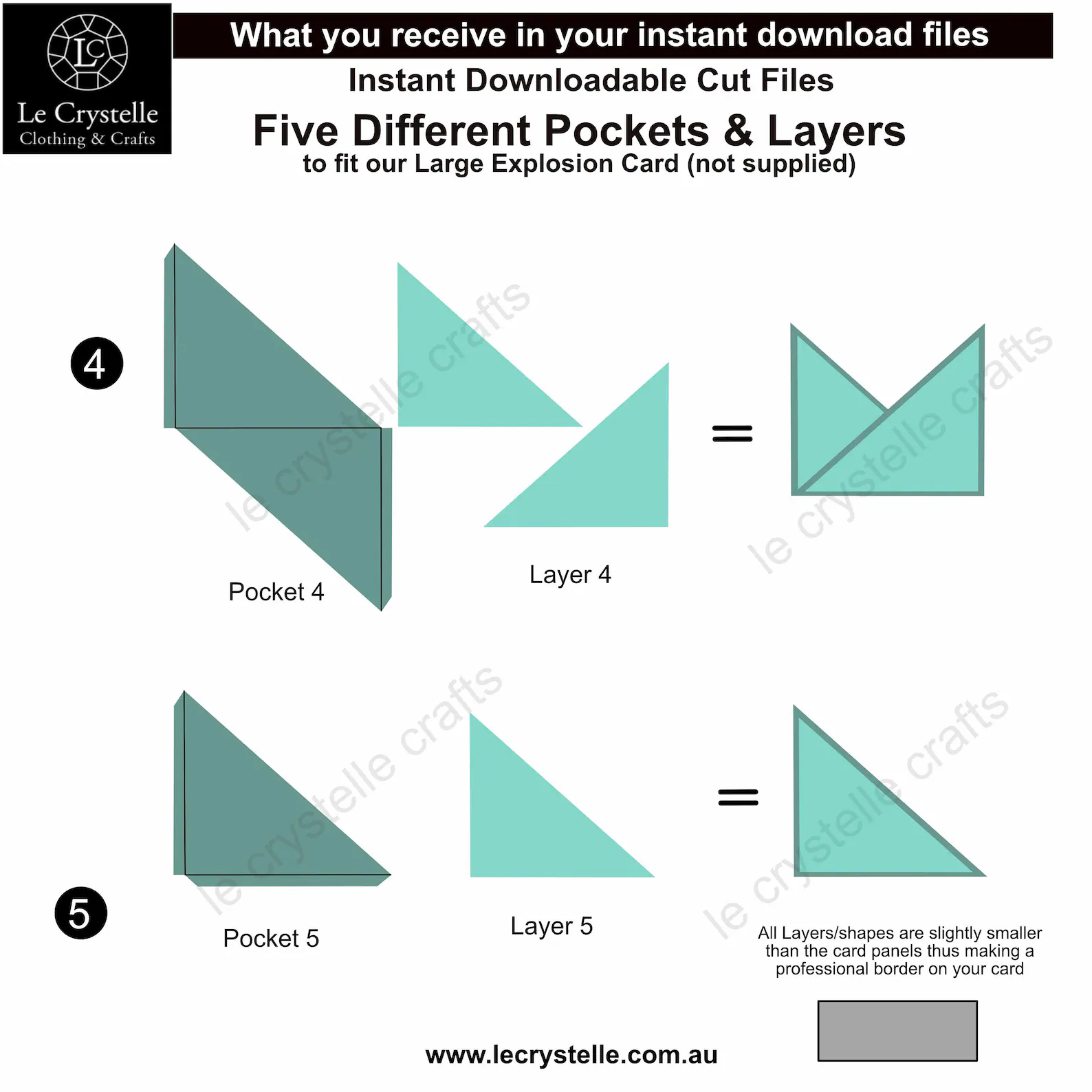 Explosion Box Pockets 5 Set SVG - Image 3