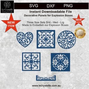 Explosion Box Decorative Sq Filigree Panels SVG