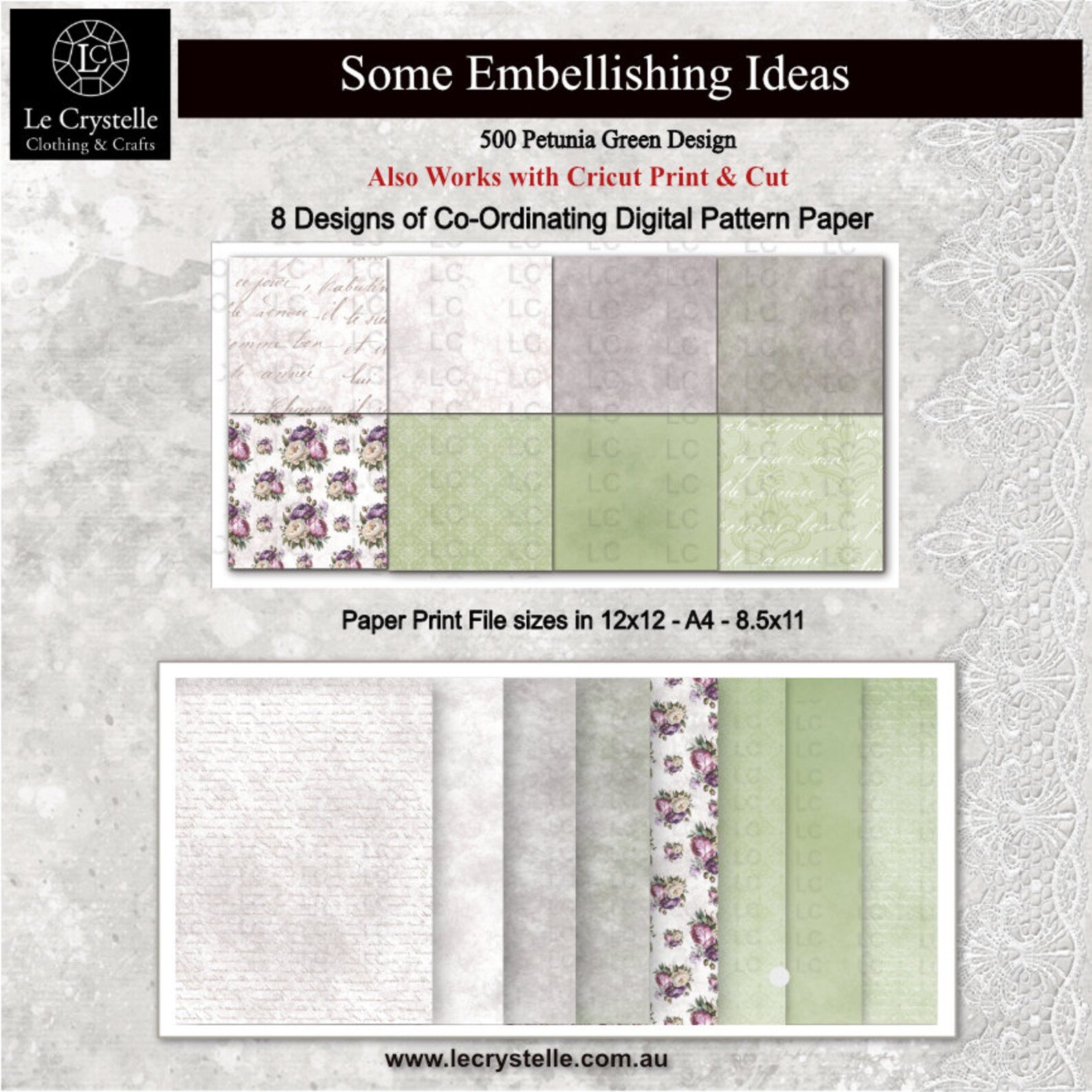 Explosion Box Petunia Green Paper Pack - Image 4