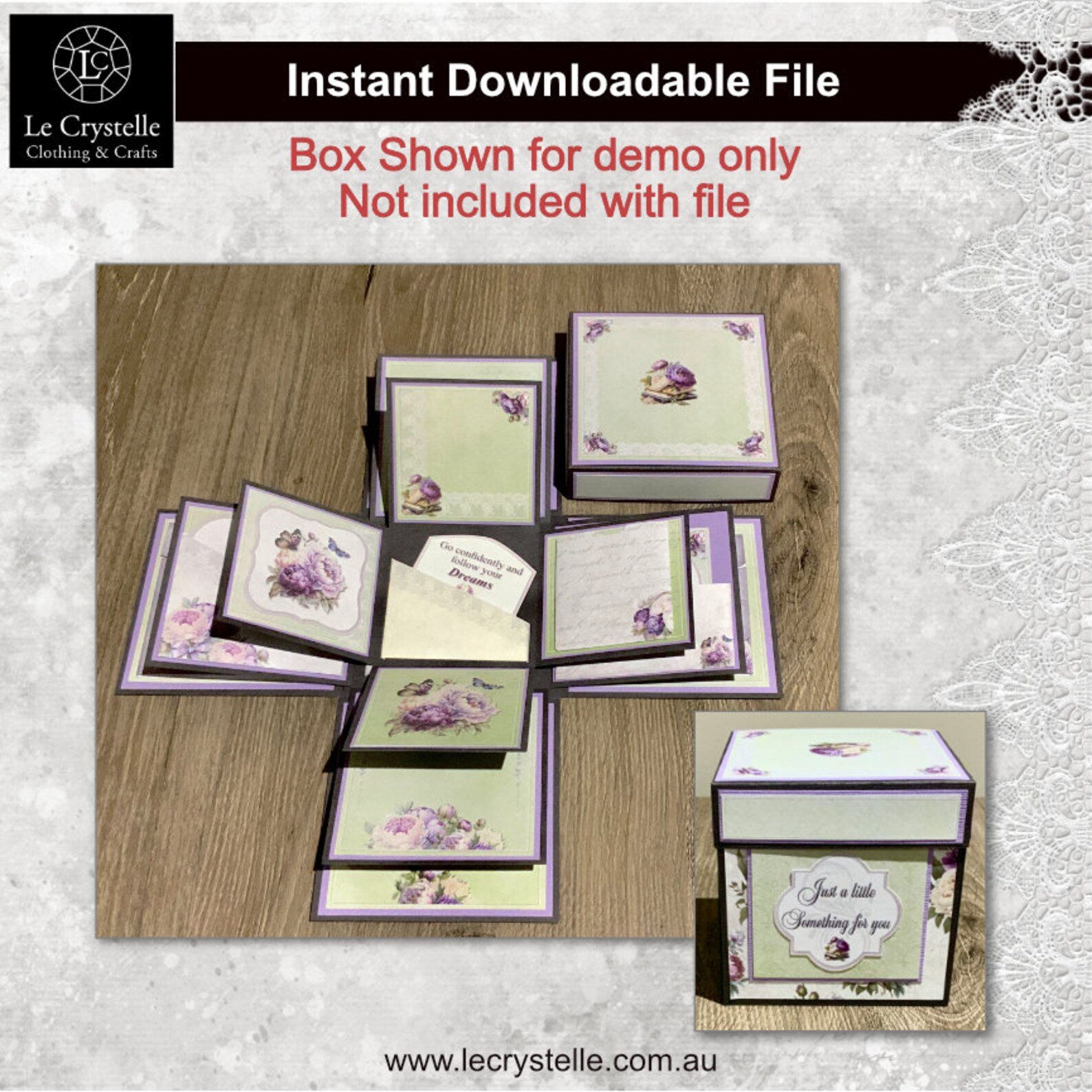 Explosion Box Petunia Green Paper Pack - Image 8