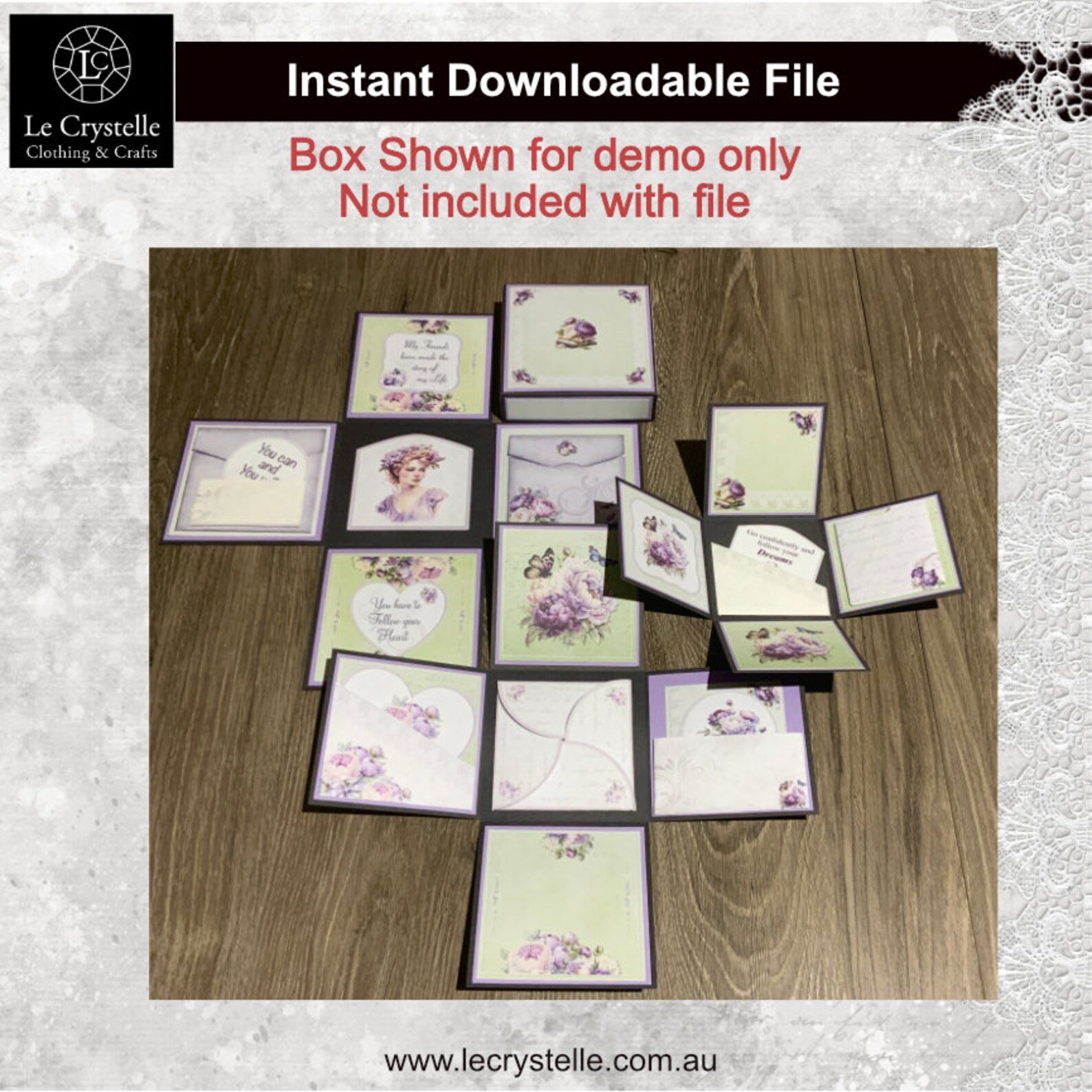 Explosion Box Petunia Green Paper Pack - Image 9