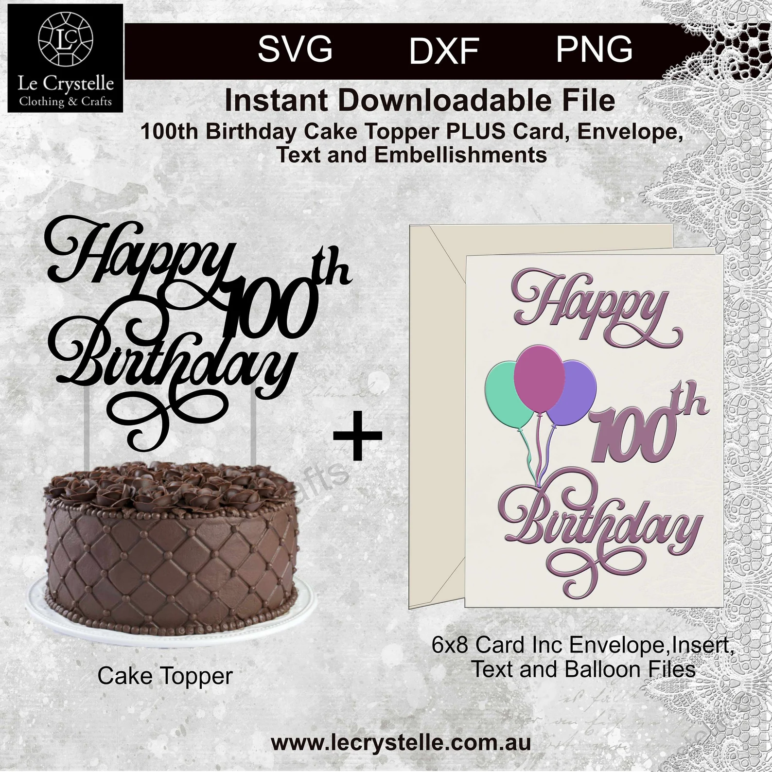 100 Birthday Cake Topper SVG