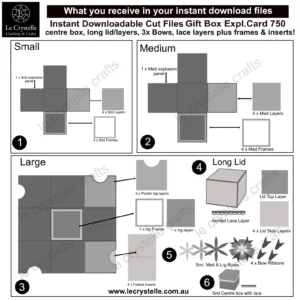 Alternative view of Explosion Box Long Lid 750 SVG