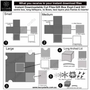 Alternative view of Explosion Box Long Lid 501 SVG