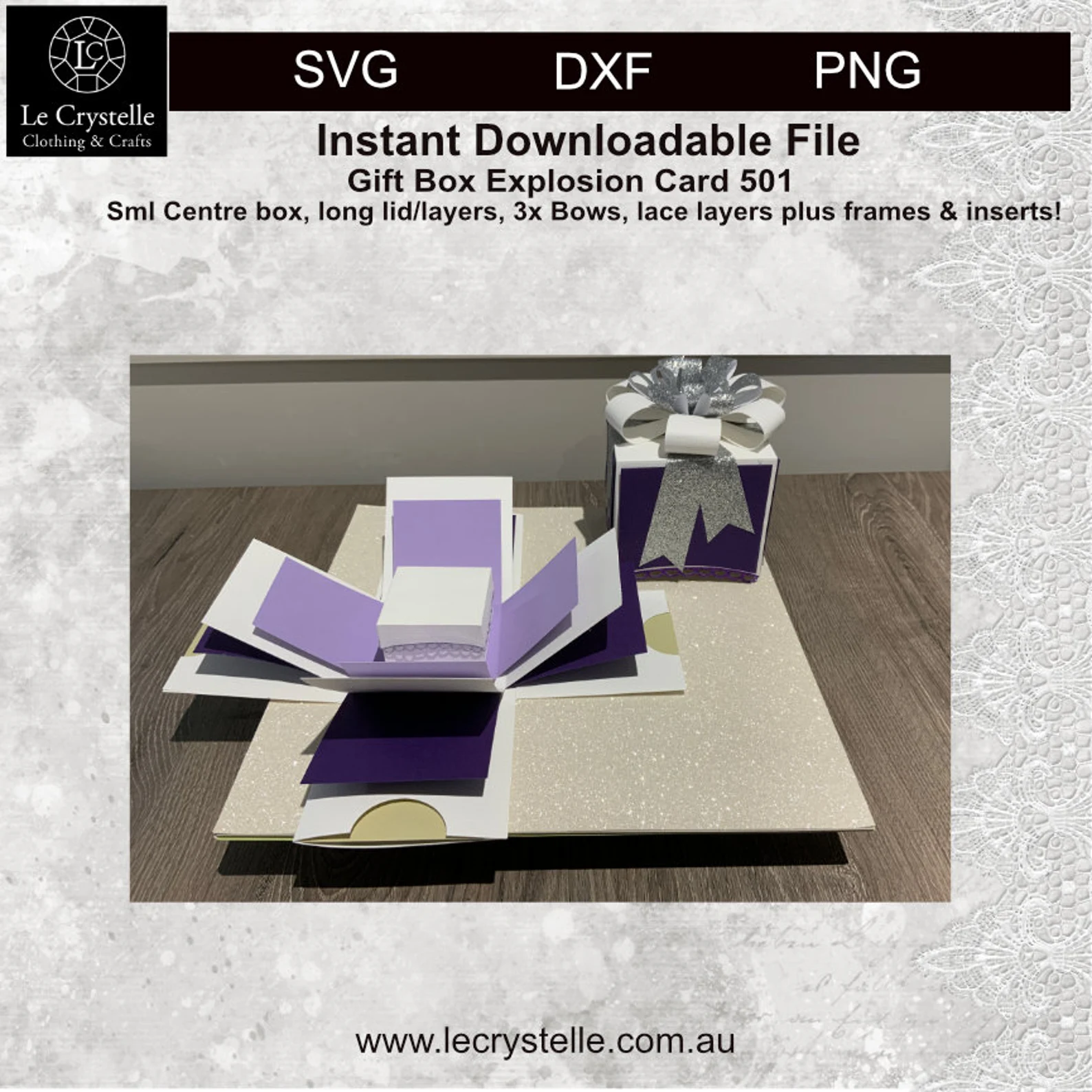 Explosion Box Long Lid 501 SVG - Image 4