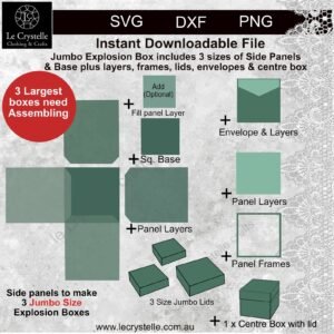 Alternative view of Explosion Box Jumbo Square 7 Sizes SVG