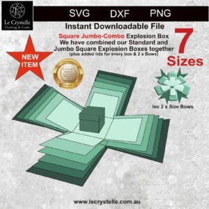 Alternative view of Explosion Box Jumbo Square 7 sizes plus 5 lids SVG