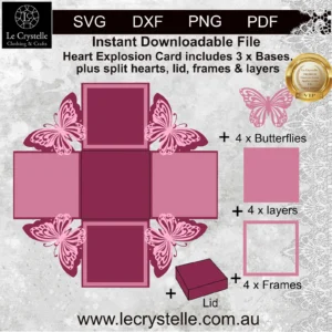Alternative view of Explosion Box Butterfly 220 SVG