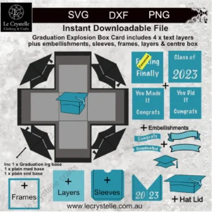 Explosion Box Graduation 2023 SVG