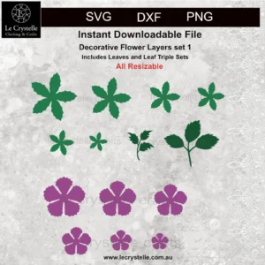 Explosion Box Flowers Set 1 SVG