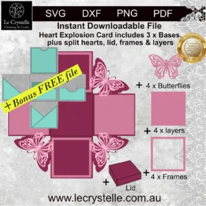 Explosion Box Butterfly 220 SVG