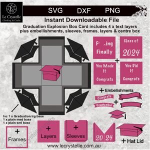 Explosion Box Graduation 2024 SVG