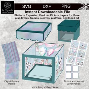 Alternative view of Explosion Box with Panda Bear SVG