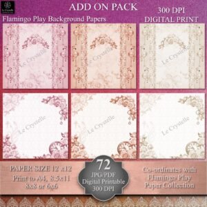 Alternative view of Sunset Flamingo Digital 12x12 Add-On Collection