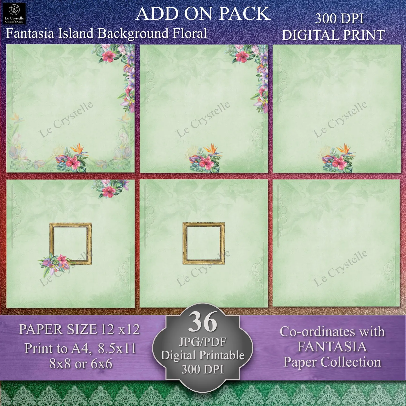 Fantasia Island 12x12 Digital Add - On Collection - Image 2