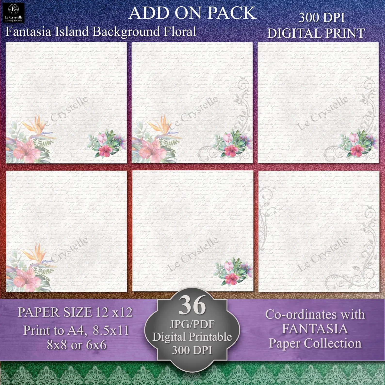Fantasia Island 12x12 Digital Add - On Collection - Image 3