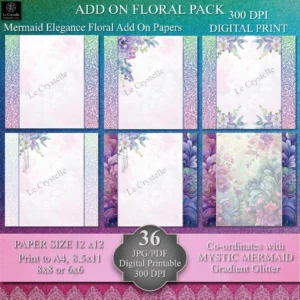 Mermaid Elegance Digital 12x12 Add-On Collection