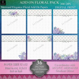 Alternative view of Mermaid Elegance Digital 12x12 Add-On Collection