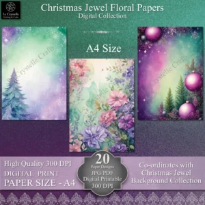Alternative view of Christmas Jewel A4 Floral Digital Collection