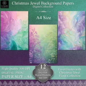 Alternative view of Christmas Jewel A4 Backgrounds Digital Collection