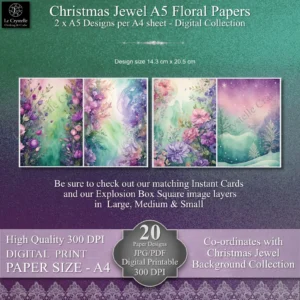 Alternative view of Christmas Jewel A5 Floral Digital Collection