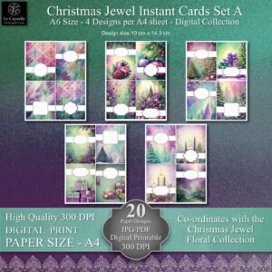 Christmas Jewel A6 Quick Cards Digital Collection