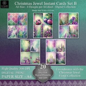 Alternative view of Christmas Jewel A6 Quick Cards Digital Collection