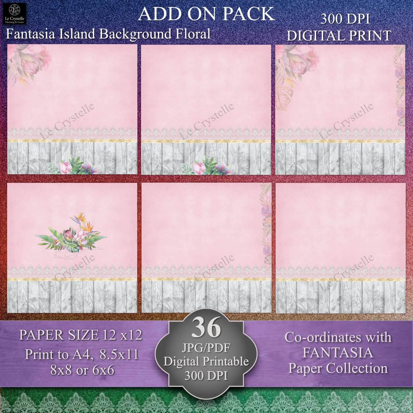 Fantasia Island 12x12 Digital Add - On Collection - Image 4