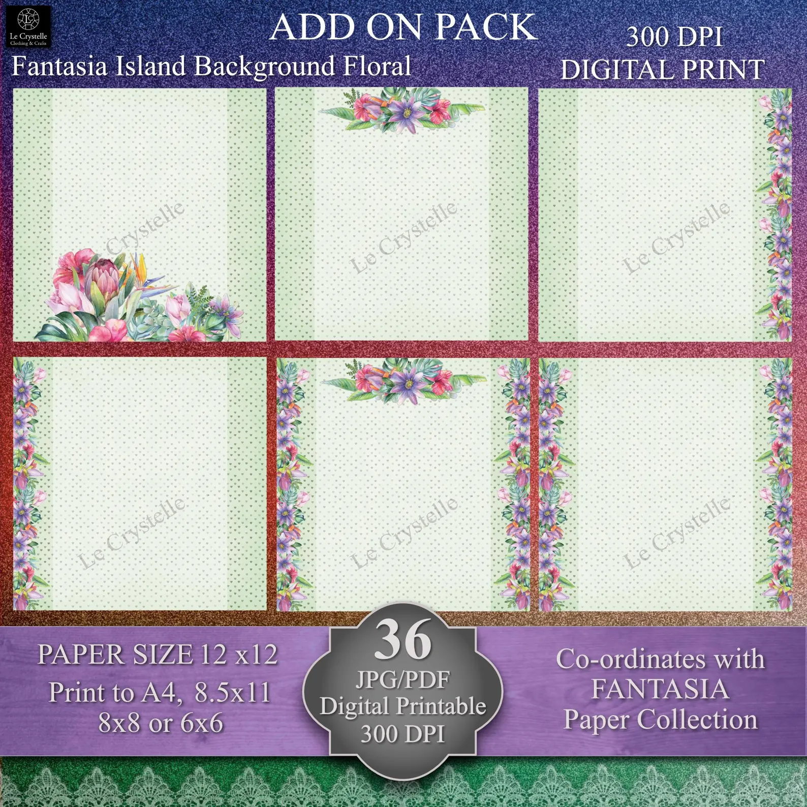 Fantasia Island 12x12 Digital Add - On Collection - Image 5