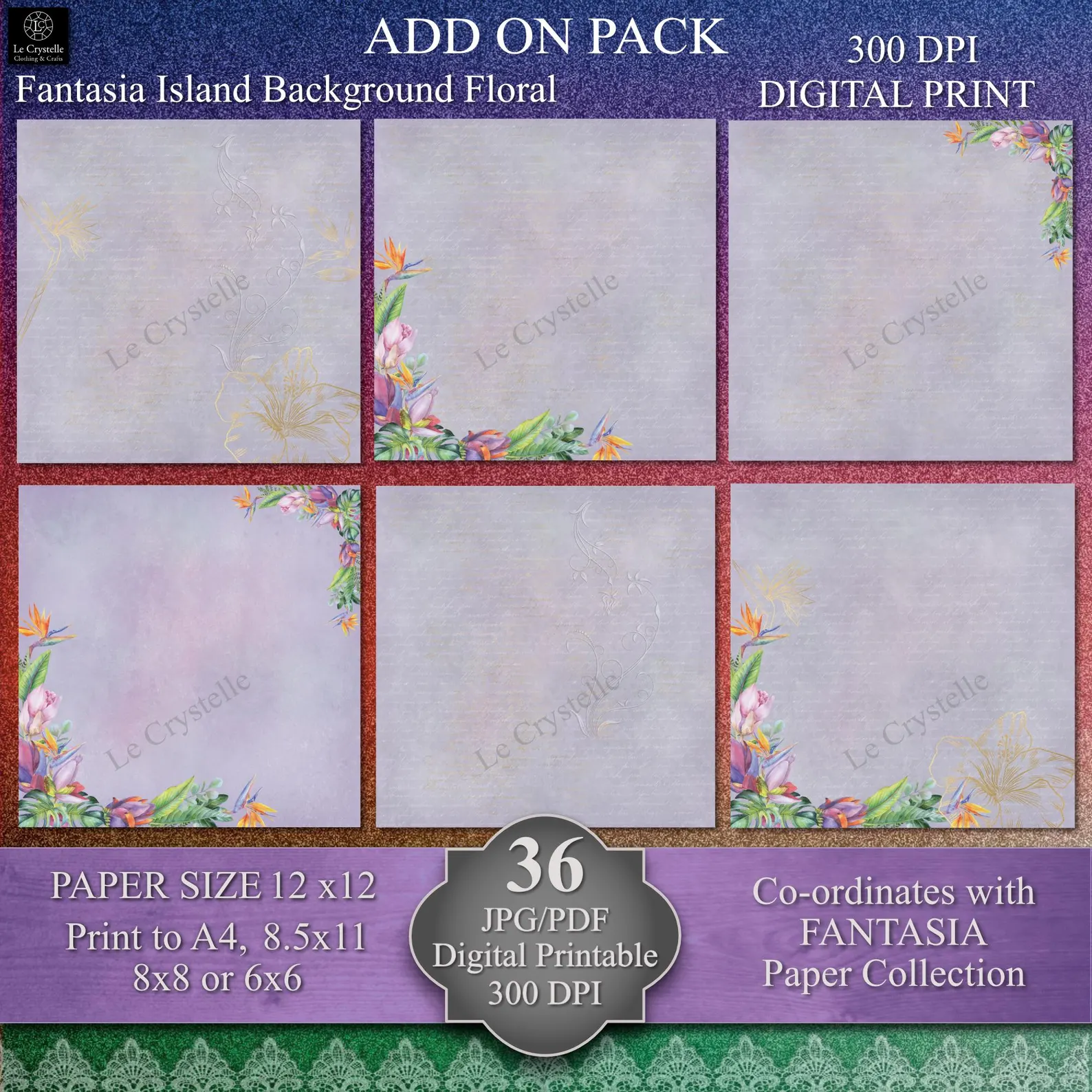 Fantasia Island 12x12 Digital Add - On Collection - Image 6