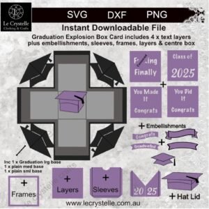 Explosion Box Graduation 2025 SVG