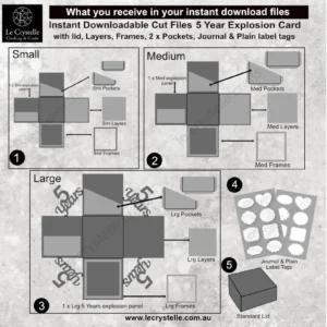 Alternative view of Explosion Box 5 Years SVG
