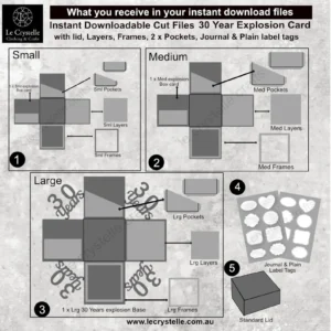 Alternative view of Explosion Box 30 Years SVG
