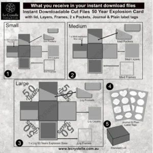 Alternative view of Explosion Box 50 Years SVG