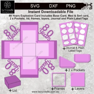 Explosion Box 80 Years SVG