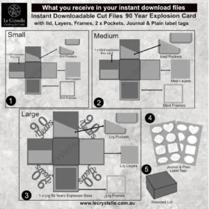 Alternative view of Explosion Box 90 Years SVG