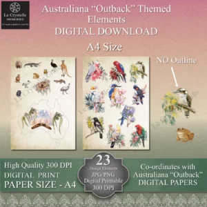 Alternative view of Australian Outback Digital Cards Tags and Elements Collection