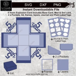 Explosion Box 5 Years SVG
