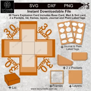 Explosion Box 30 Years SVG