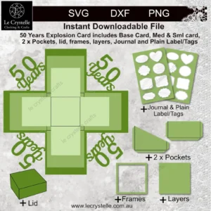 Explosion Box 50 Years SVG