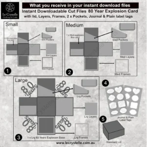 Alternative view of Explosion Box 80 Years SVG