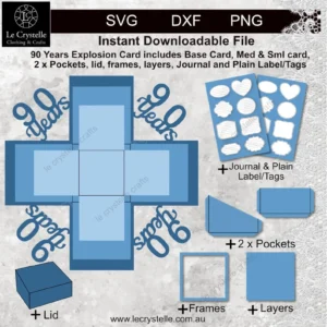 Explosion Box 90 Years SVG