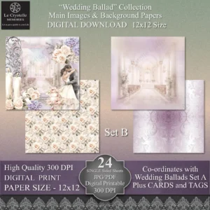 Wedding Ballad Digital 12x12 Set B Collection