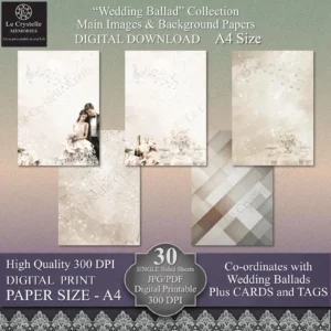Alternative view of Wedding Ballad Digital A4 Set A Collection