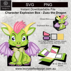 Cute Green Dragon Explosion Box