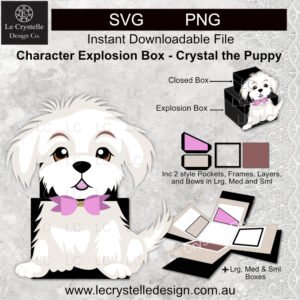 Cute White Puppy Explosion Box