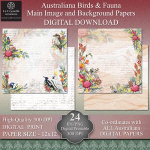Australiana Birds and Fauna Digital 12x12 Collection