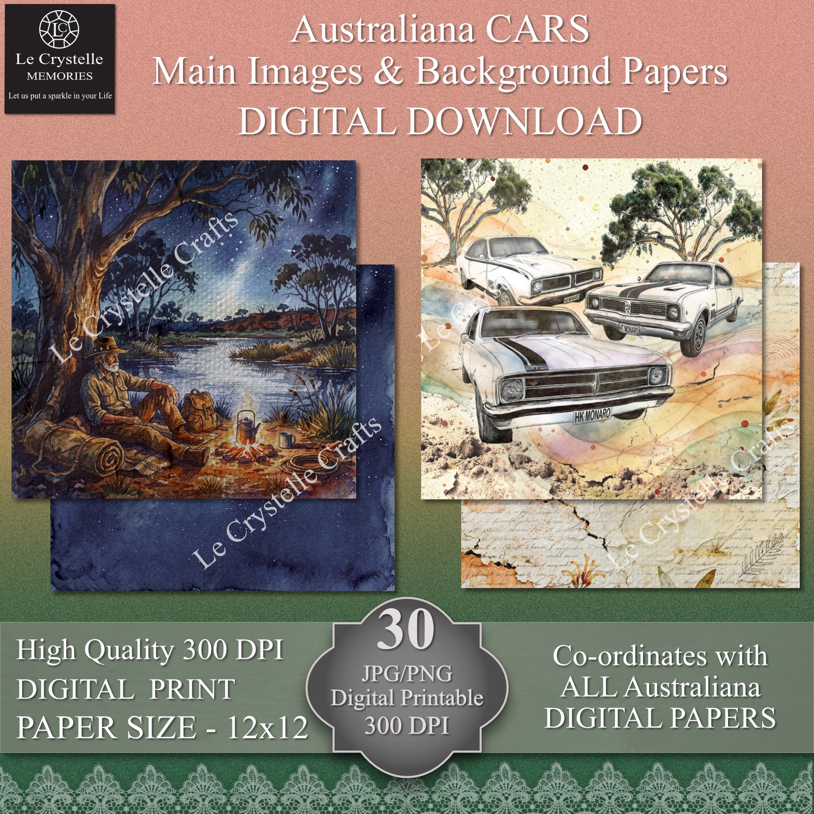Australiana Cars Digital 12x12 Collection - Image 3