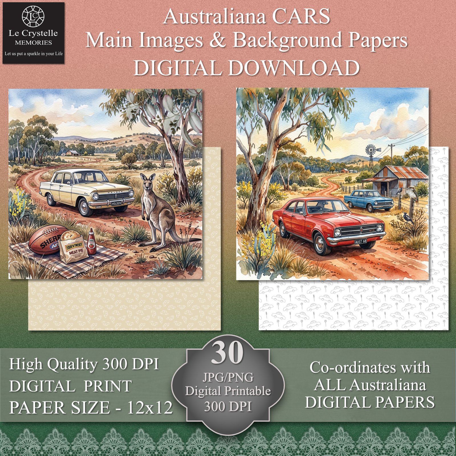 Australiana Cars Digital 12x12 Collection - Image 4