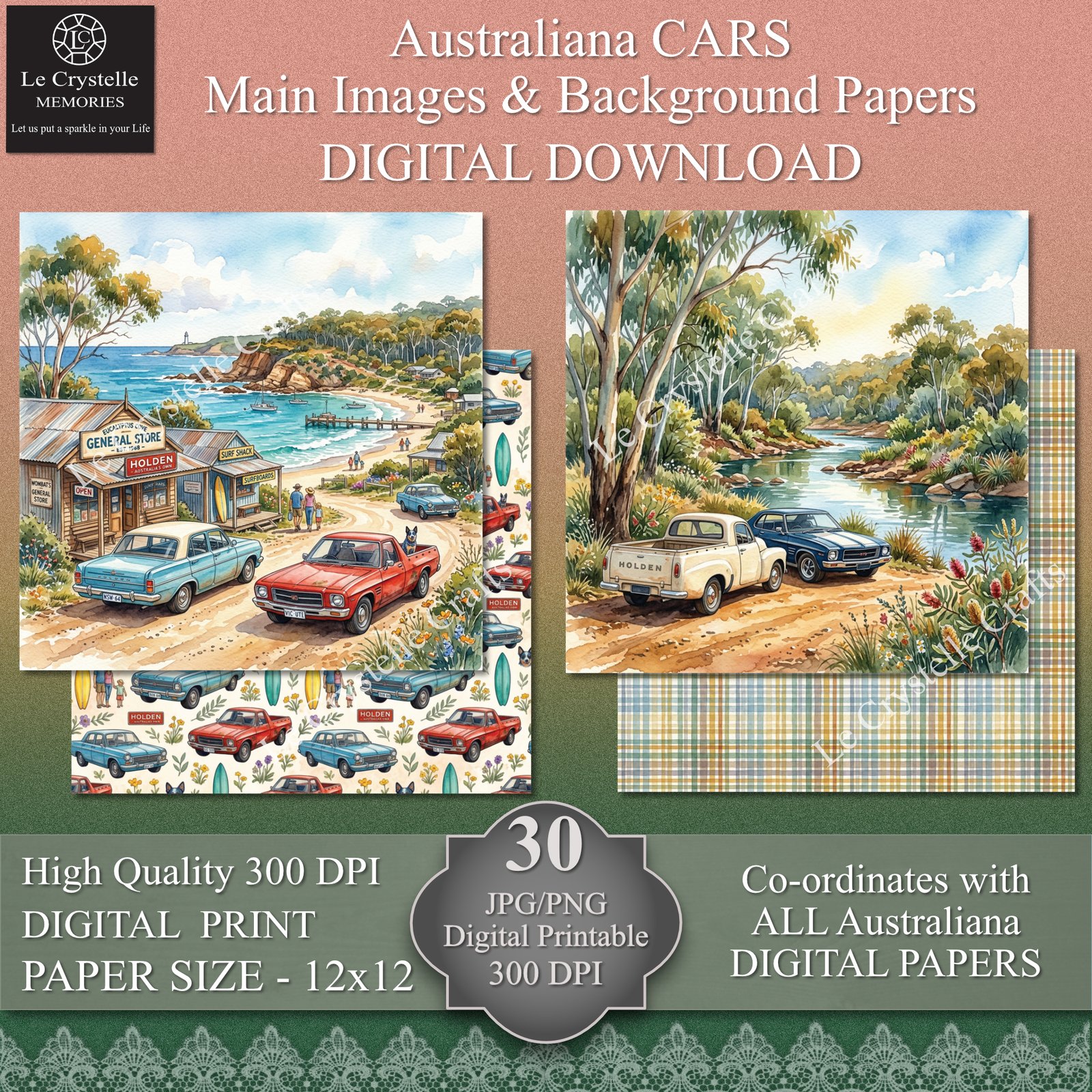 Australiana Cars Digital 12x12 Collection - Image 5
